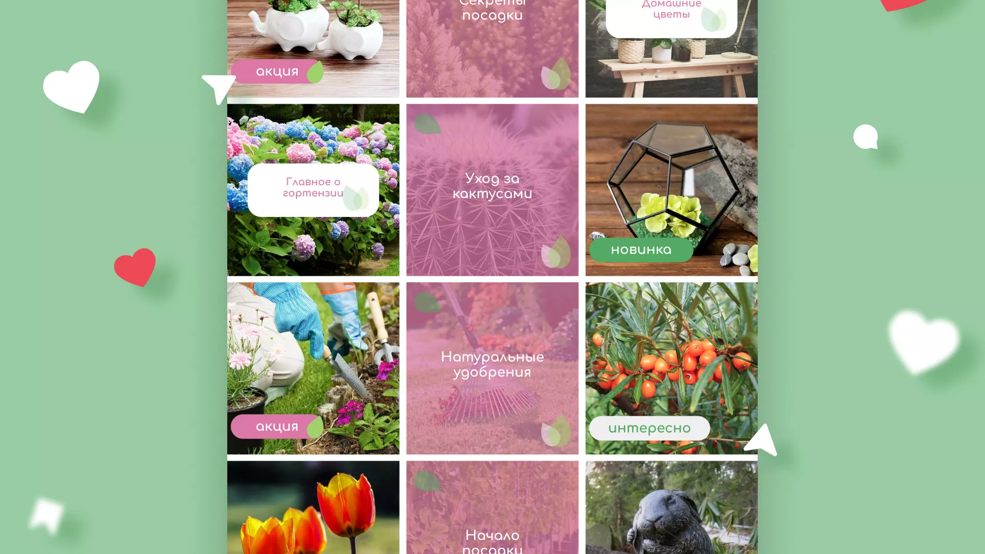 Разработка оформления профиля Instagram для магазина «Floraint» в Кадникове