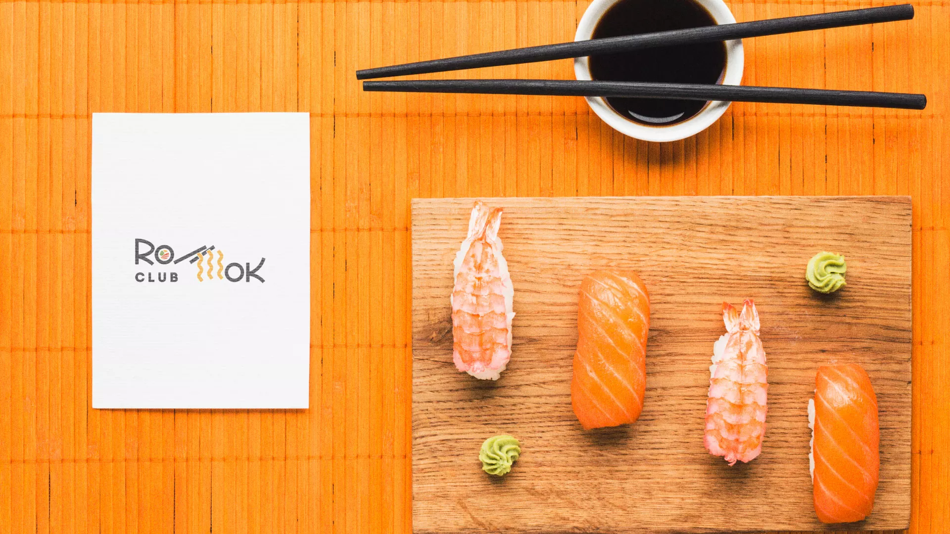 Создание логотипа суши-бара «Roll Wok Club» в Кадникове